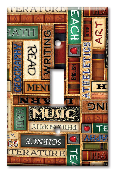 Decorative Printed OVERSIZED Switch Plate - Electrical Switch Cover JUMBO Wall Plate by Art Plates - Teacher - Image by Dan Morris