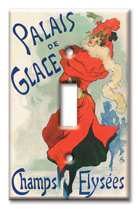 Decorative Printed OVERSIZED Switch Plate - Electrical Switch Cover JUMBO Wall Plate by Art Plates - Palais de Glace