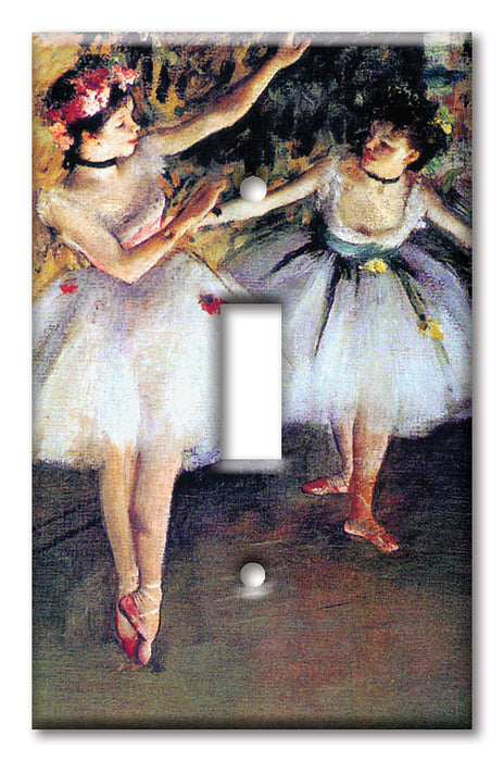 Decorative Printed Switch Plate - Electrical Switch Cover Wall Plate by Art Plates - Degas: Two Dancers