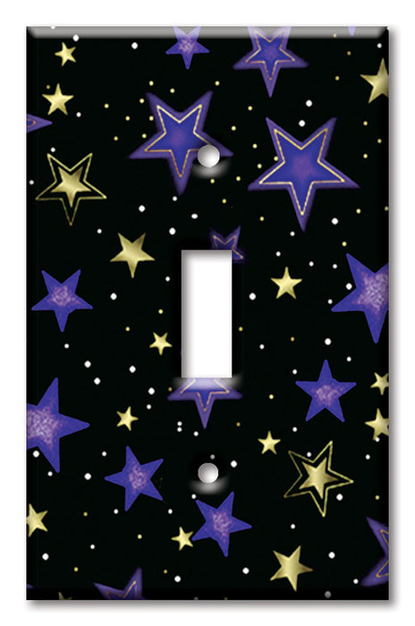 Decorative Printed OVERSIZED Switch Plate - Electrical Switch Cover JUMBO Wall Plate by Art Plates - Stars - Image by Dan Morris