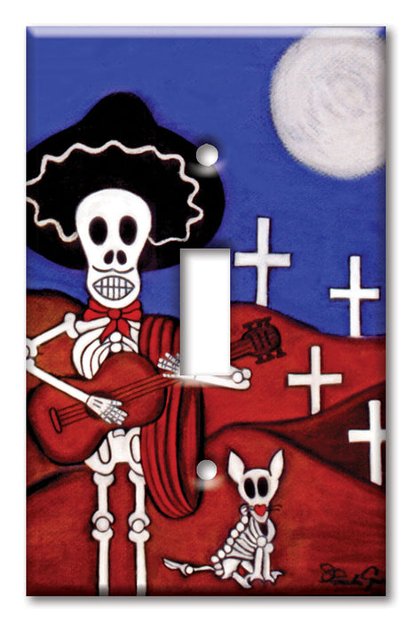 Decorative Printed OVERSIZED Switch Plate - Electrical Switch Cover JUMBO Wall Plate by Art Plates - Companeros