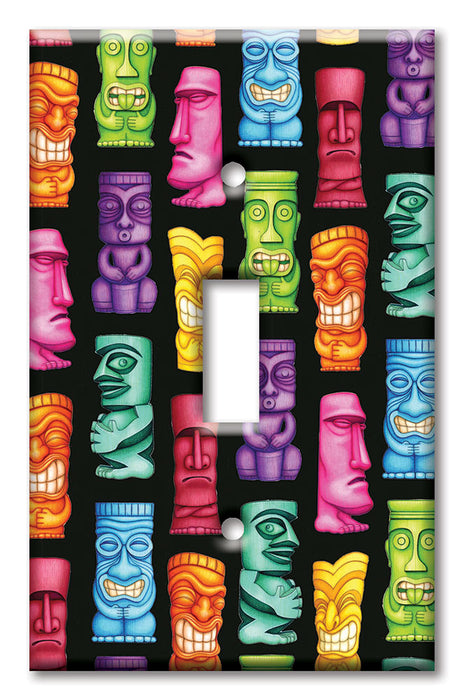 Decorative Printed OVERSIZED Switch Plate - Electrical Switch Cover JUMBO Wall Plate by Art Plates - Tikis - Image by Dan Morris