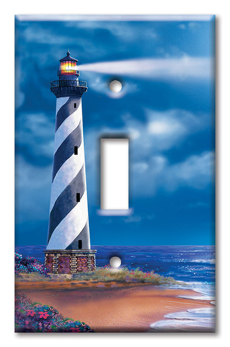 Decorative Printed OVERSIZED Switch Plate - Electrical Switch Cover JUMBO Wall Plate by Art Plates - Cape Hatteras