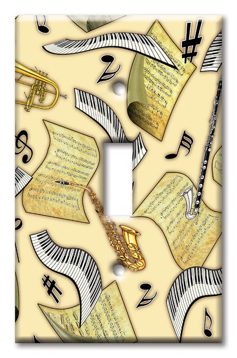 Decorative Printed OVERSIZED Switch Plate - Electrical Switch Cover JUMBO Wall Plate by Art Plates - Music in the Air - Image by Dan Morris