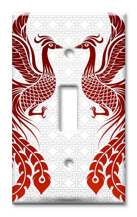 Decorative Printed OVERSIZED Switch Plate - Electrical Switch Cover JUMBO Wall Plate by Art Plates - Phoenix