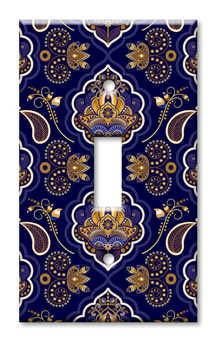 Decorative Printed OVERSIZED Switch Plate - Electrical Switch Cover JUMBO Wall Plate by Art Plates - Ornamental Flowers