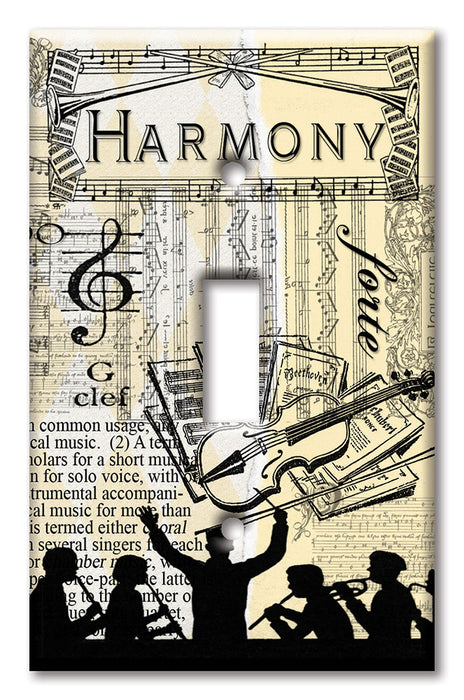Decorative Printed Switch Plate - Electrical Switch Cover Wall Plate by Art Plates - Harmony