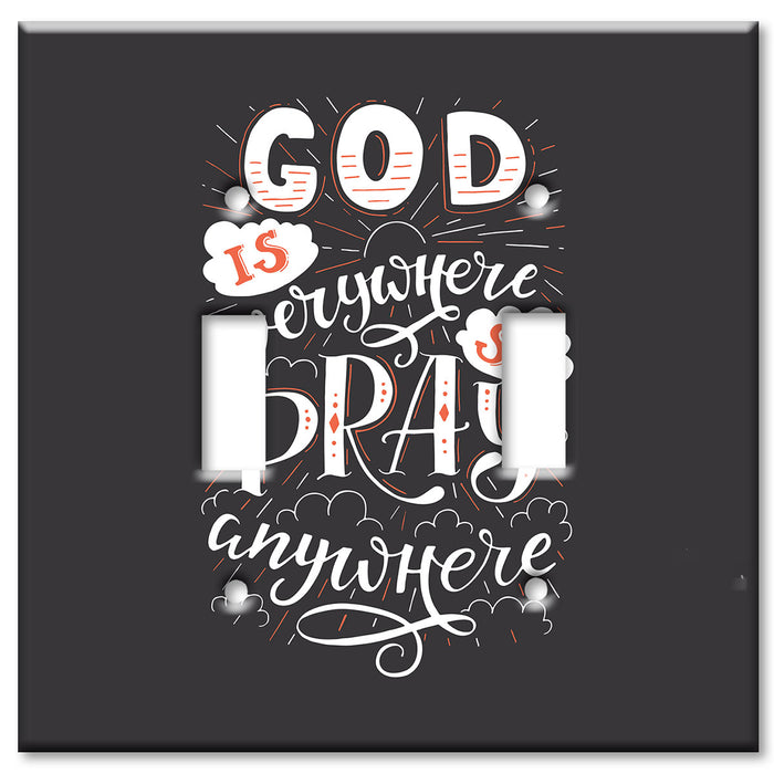 Decorative Printed Switch Plate - Electrical Switch Cover Wall Plate by Art Plates - God is Everywhere