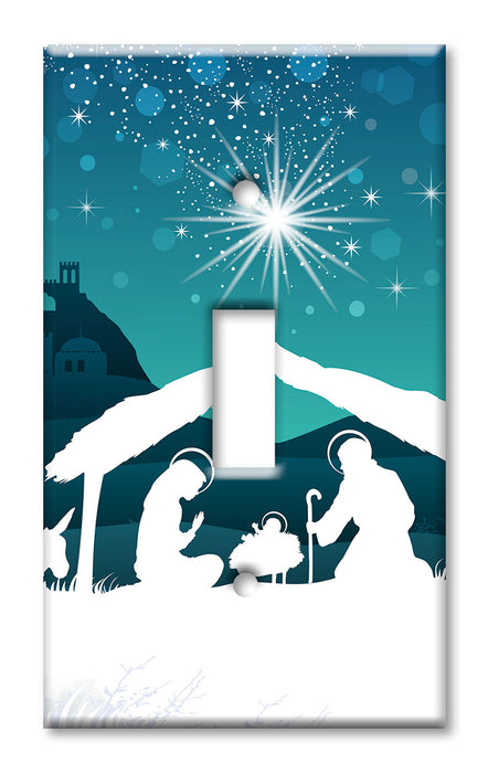 Decorative Printed Switch Plate - Electrical Switch Cover Wall Plate by Art Plates - Nativity Scene