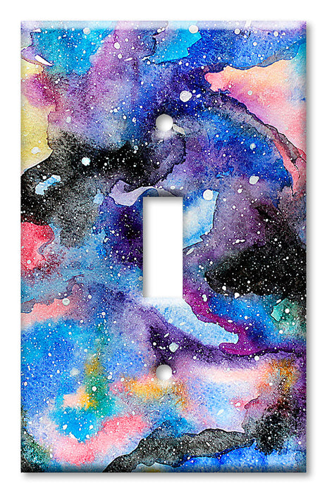 Decorative Printed OVERSIZED Switch Plate - Electrical Switch Cover JUMBO Wall Plate by Art Plates - Abstract Watercolor