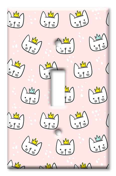 Decorative Printed Switch Plate - Electrical Switch Cover Wall Plate by Art Plates - Princess Cat Toss