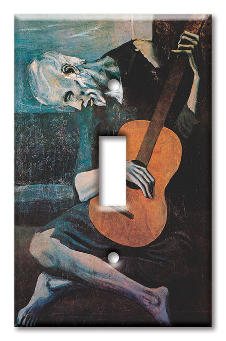 Decorative Printed Switch Plate - Electrical Switch Cover Wall Plate by Art Plates - Picasso: The Old Guitarist