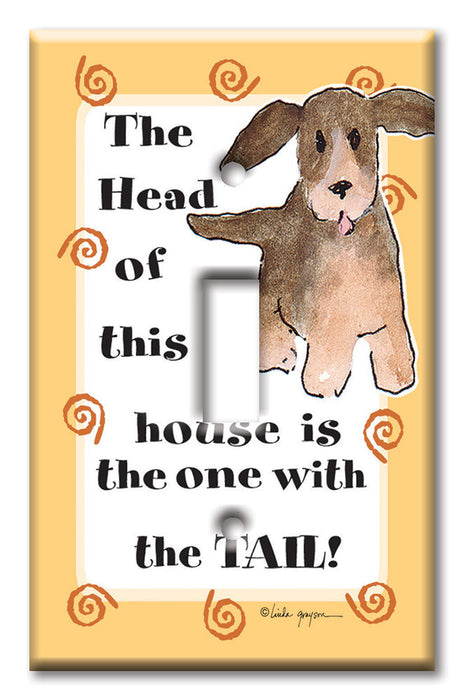Decorative Printed Switch Plate - Electrical Switch Cover Wall Plate by Art Plates - The Head of the House