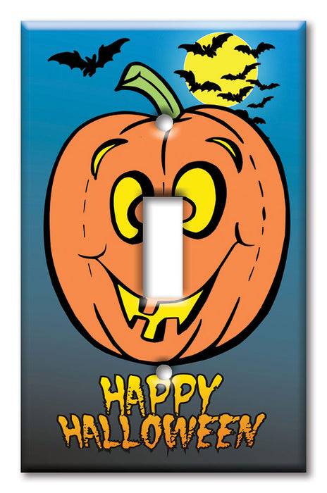 Decorative Printed OVERSIZED Switch Plate - Electrical Switch Cover JUMBO Wall Plate by Art Plates - Halloween Bat's