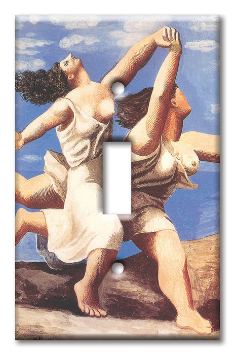 Decorative Printed Switch Plate - Electrical Switch Cover Wall Plate by Art Plates - Picasso: Two Women Running