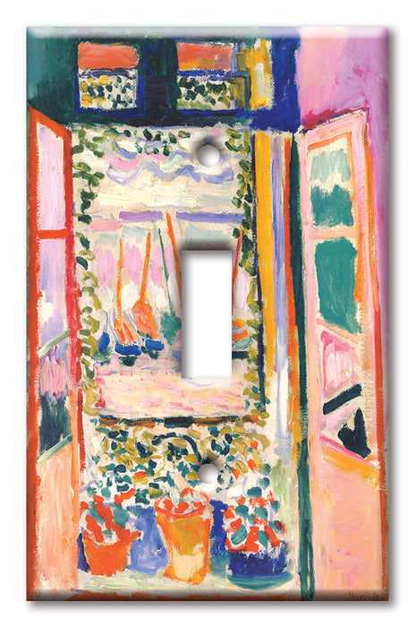 Decorative Printed Switch Plate - Electrical Switch Cover Wall Plate by Art Plates - Matisse: Open Window