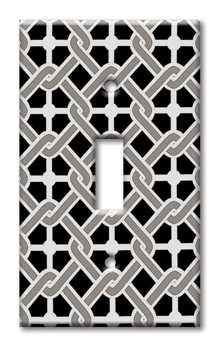 Decorative Printed Switch Plate - Electrical Switch Cover Wall Plate by Art Plates - Interlock