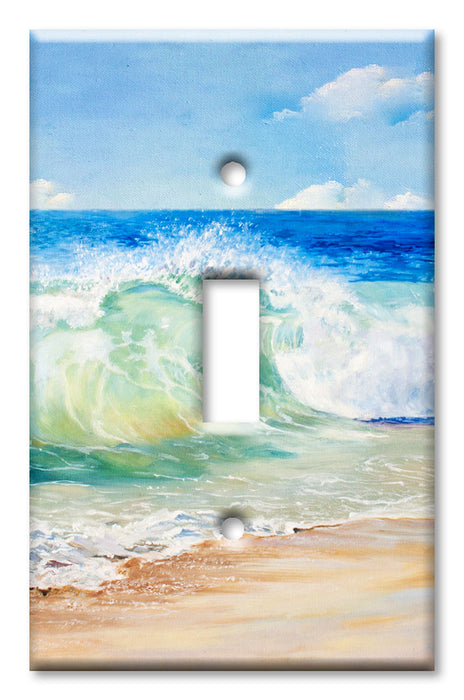 Decorative Printed Switch Plate - Electrical Switch Cover Wall Plate by Art Plates - Beach Painting