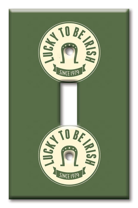 Decorative Printed OVERSIZED Switch Plate - Electrical Switch Cover JUMBO Wall Plate by Art Plates - Lucky Irish