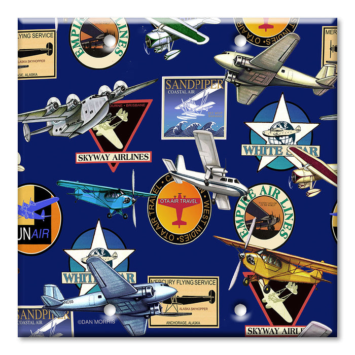 Decorative Printed Switch Plate - Electrical Switch Cover Wall Plate by Art Plates - Airplanes - Image by Dan Morris