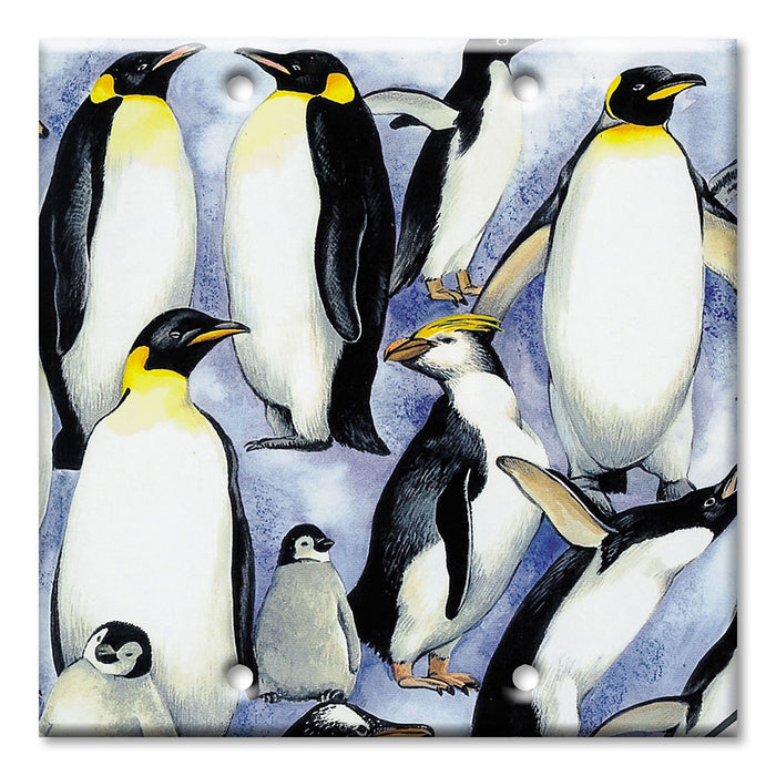 Decorative Printed Switch Plate - Electrical Switch Cover Wall Plate by Art Plates - Penguins II