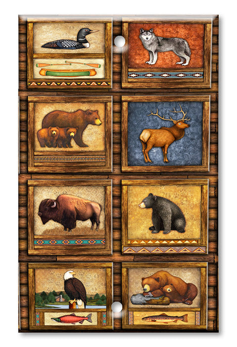 Decorative Printed Switch Plate - Electrical Switch Cover Wall Plate by Art Plates - North American Animals - Image by Dan Morris