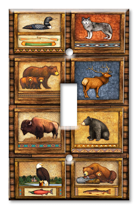 Decorative Printed Switch Plate - Electrical Switch Cover Wall Plate by Art Plates - North American Animals - Image by Dan Morris