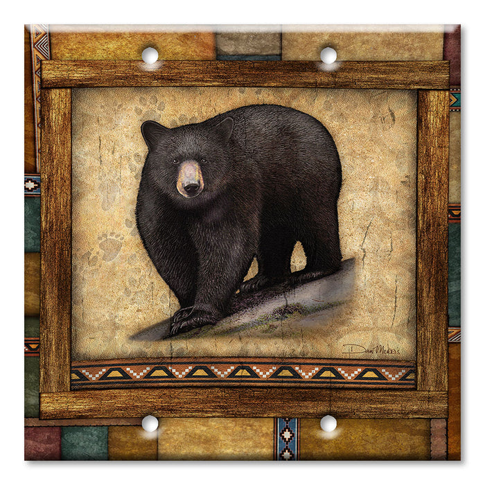 Decorative Printed Switch Plate - Electrical Switch Cover Wall Plate by Art Plates - Black Bear - Image by Dan Morris