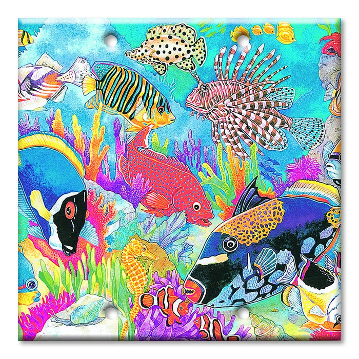 Decorative Printed Switch Plate - Electrical Switch Cover Wall Plate by Art Plates - Coral Reef II