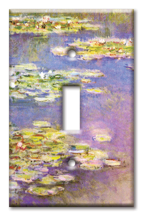 Decorative Printed OVERSIZED Switch Plate - Electrical Switch Cover JUMBO Wall Plate by Art Plates - Monet: Water Lilies