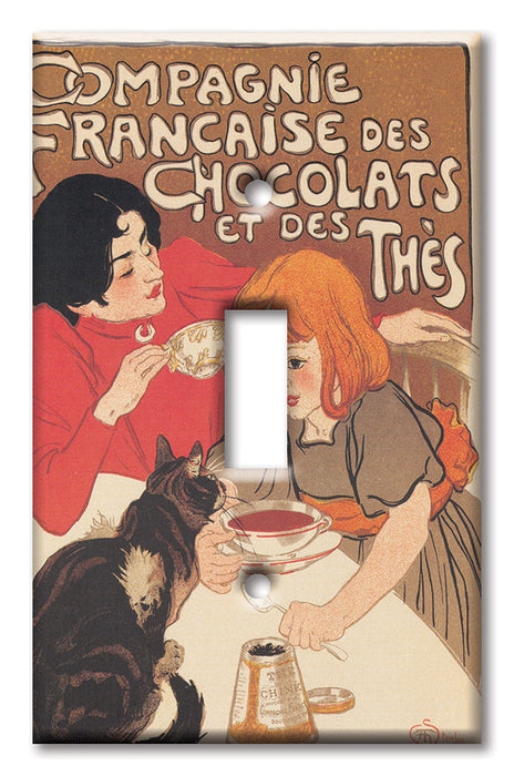 Decorative Printed Switch Plate - Electrical Switch Cover Wall Plate by Art Plates - Chocolat