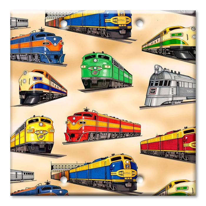 Decorative Printed Switch Plate - Electrical Switch Cover Wall Plate by Art Plates - Diesel Trains - Image by Dan Morris