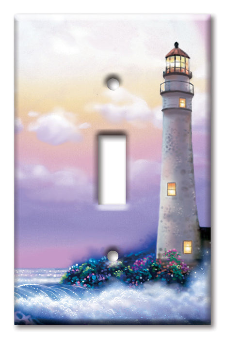 Decorative Printed OVERSIZED Switch Plate - Electrical Switch Cover JUMBO Wall Plate by Art Plates - Lighthouse of Dreams