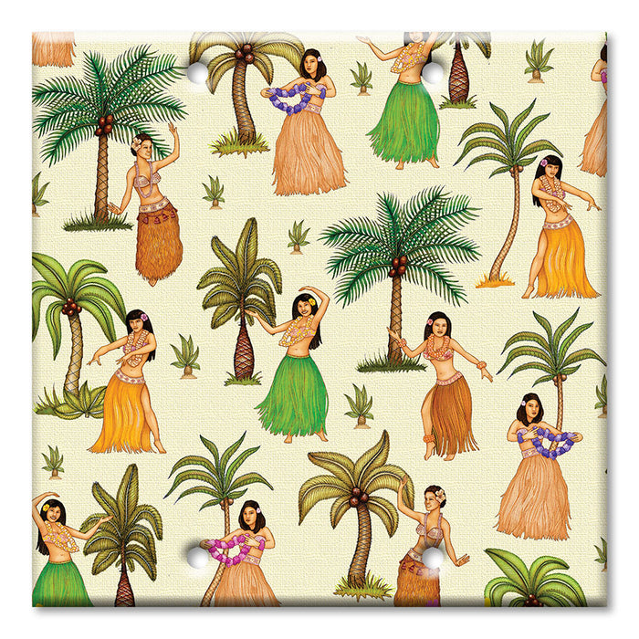 Decorative Printed Switch Plate - Electrical Switch Cover Wall Plate by Art Plates - Hula Girls - Image by Dan Morris