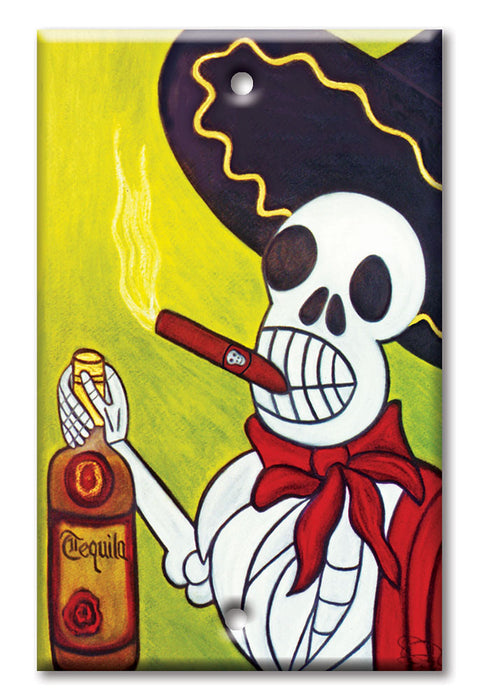 Decorative Printed Switch Plate - Electrical Switch Cover Wall Plate by Art Plates - Tequila and Cigar