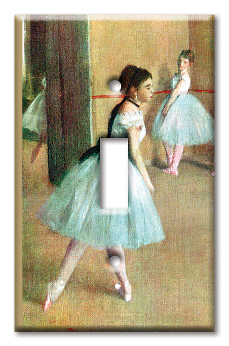 Decorative Printed OVERSIZED Switch Plate - Electrical Switch Cover JUMBO Wall Plate by Art Plates - Degas: Dance Foyer