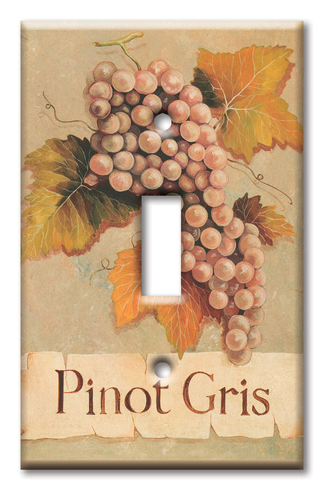 Decorative Printed Switch Plate - Electrical Switch Cover Wall Plate by Art Plates - Pinot Gris