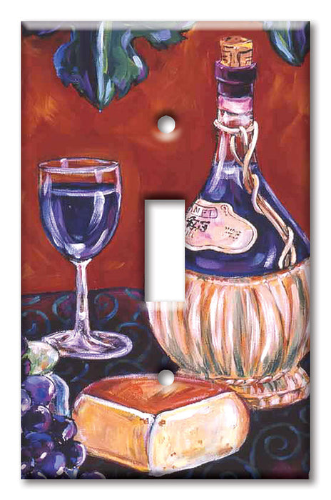 Decorative Printed Switch Plate - Electrical Switch Cover Wall Plate by Art Plates - Chianti