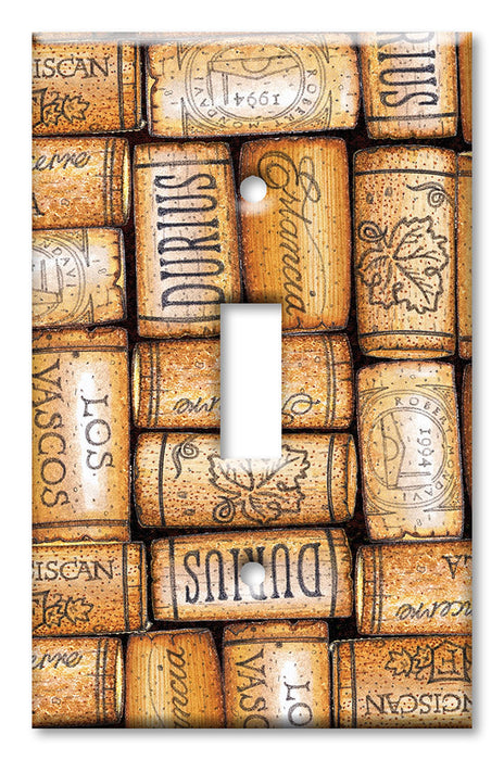 Decorative Printed Switch Plate - Electrical Switch Cover Wall Plate by Art Plates - Corks - Image by Dan Morris