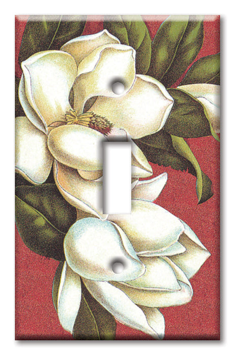 Decorative Printed Switch Plate - Electrical Switch Cover Wall Plate by Art Plates - Magnolia