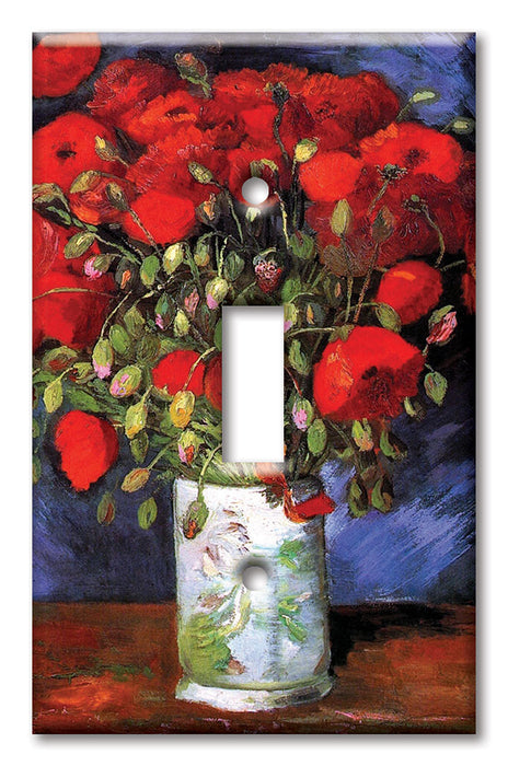 Decorative Printed Switch Plate - Electrical Switch Cover Wall Plate by Art Plates - Van Gogh: Poppies