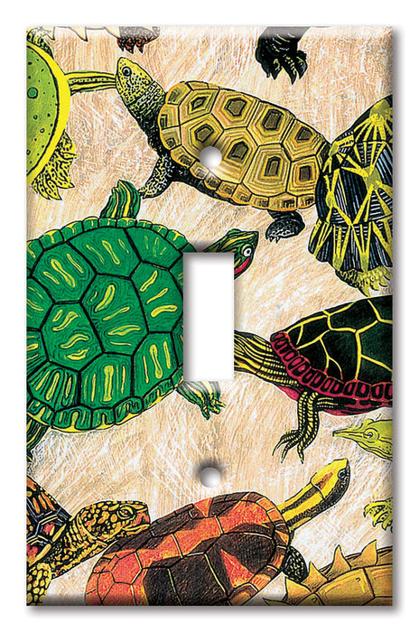 Decorative Printed Switch Plate - Electrical Switch Cover Wall Plate by Art Plates - Turtles