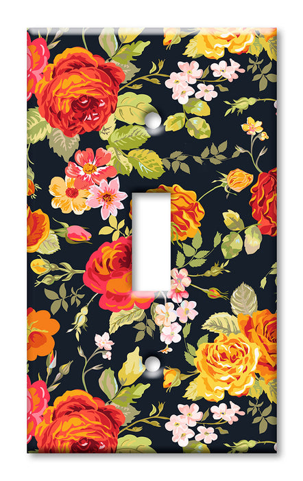 Decorative Printed Switch Plate - Electrical Switch Cover Wall Plate by Art Plates - Roses