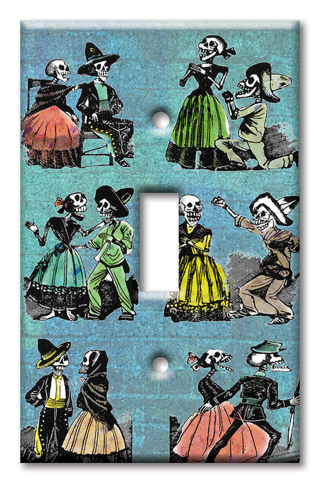 Decorative Printed Switch Plate - Electrical Switch Cover Wall Plate by Art Plates - Los Muertos