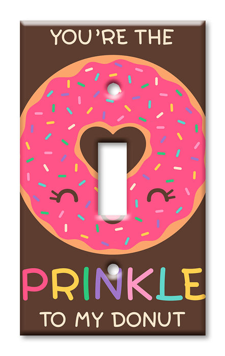 Decorative Printed OVERSIZED Switch Plate - Electrical Switch Cover JUMBO Wall Plate by Art Plates - Sprinkles to my Donut