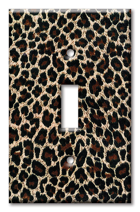 Decorative Printed OVERSIZED Switch Plate - Electrical Switch Cover JUMBO Wall Plate by Art Plates - Leopard Print