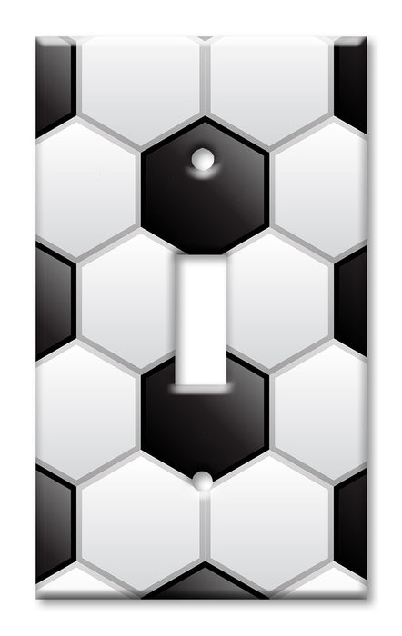 Decorative Printed Switch Plate - Electrical Switch Cover Wall Plate by Art Plates - Soccer Ball