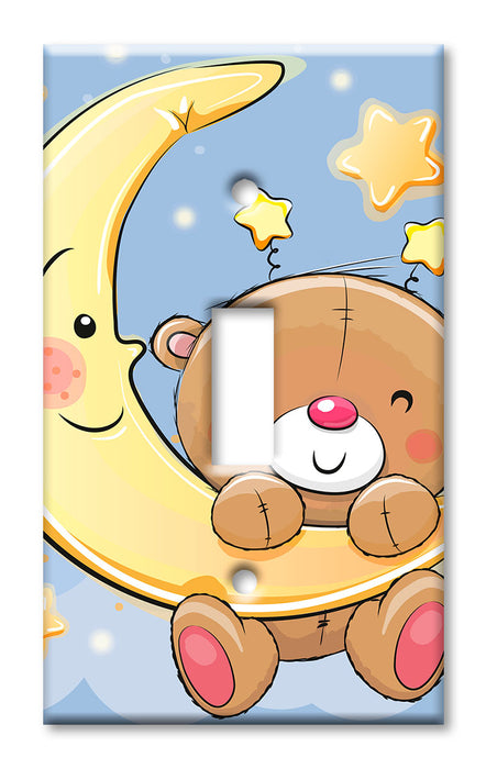 Decorative Printed Switch Plate - Electrical Switch Cover Wall Plate by Art Plates - Teddy Bear