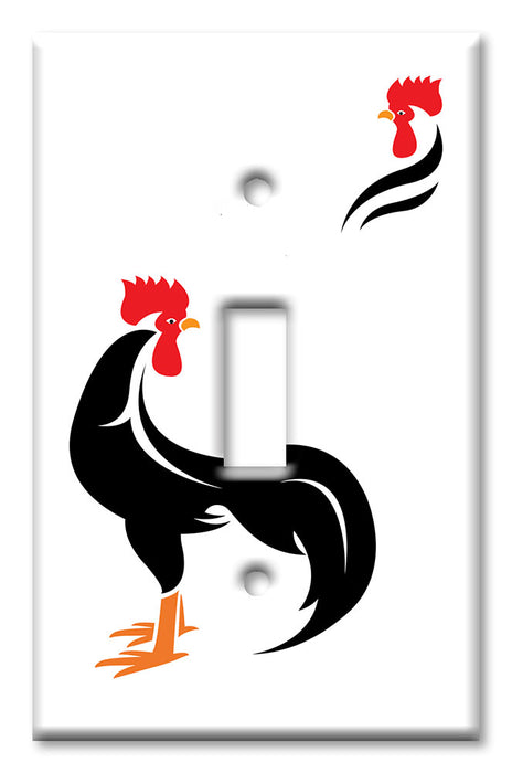 Decorative Printed OVERSIZED Switch Plate - Electrical Switch Cover JUMBO Wall Plate by Art Plates - Year of the Rooster