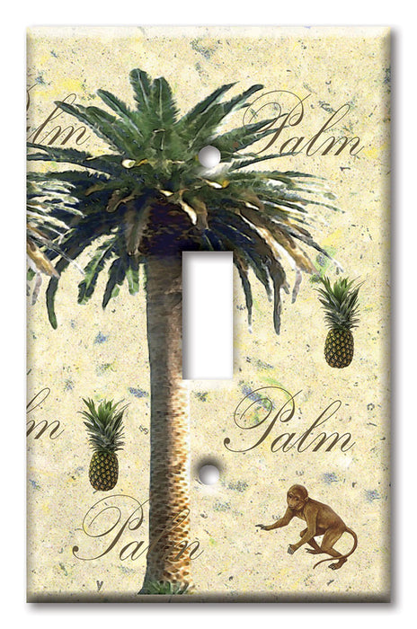 Decorative Printed Switch Plate - Electrical Switch Cover Wall Plate by Art Plates - Palm Tree